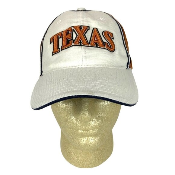 Texas Longhorns Embroidered Cap L/XL White & Orange Stretch Fit UT - Picture 1 of 7